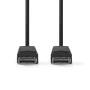 Nedis Displayport-Kabel / DisplayPort Stecker / DisplayPort Stecker / 4K@60Hz / Vernickelt / 2.00 m / Rund / PVC / Schwarz / Label