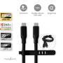 Nedis USB-Kabel / USB 3.2 Gen 2 / USB-C™ Stecker / USB-C™ Stecker / 240 W / 8K@30Hz / 20 Gbps / Vernickelt / 1.00 m / Rund / Silikon / Schwarz / Box