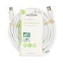 Nedis Koaxial Kabel / IEC (Coax) Stecker / IEC (Coax) Buchse / Vernickelt / 90 dB / 75 Ohm / Doppelt geschirmt / 5.00 m / Rund / PVC / Weiss / Label