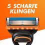 Gillette Fusion 5 Rasierklingen, 18 Ersatzklingen für Nassrasierer Herren mit 5-fach Klinge 