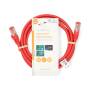 Nedis CAT6-Netzwerkkabel / RJ45 Stecker / RJ45 Stecker / S/FTP / 2.00 m / Rund / LSZH / Red / Label