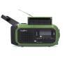 Nedis Notfallradio / Tragbare Ausführung / DAB+ / FM / Batteriebetrieben / Handkurbel / Solar Powered / Stromversorgung über USB / Wecker / Grün / Schwarz
