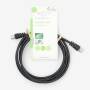 Nedis Satelliten- und Antennenkabel / F Stecker / F Stecker / Vernickelt / 50 dB / 75 Ohm / Doppelt geschirmt / 1.50 m / Rund / PVC / Schwarz / Label