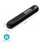Nedis SmartLife Springseil / Bluetooth® / Dual Hall sensor / LED-Anzeige / PVC / 3.00 m / Akku-Bälle / Beutel mit Kordelzug / Schwarz