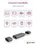 Icy Box Adapter IcyBox ext. Kartenleser USB/microUSB/USB-C > SD/mSD retail (IB-CR200-C)