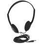 Manhattan Stereo On-Ear Headphones (3.5mm) - Adjustable Split Headband - Foam Earpads - Speaker 80W max - Standard 3.5mm stereo jack/plug for audio output - cable 2.2m - Black - Three Year Warranty - Blister - Headphones - Head-band - Music - Black - 2.2 