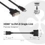 Club 3D HDMI to DVI Single Link Passive Adapter - HDMI - DVI - Male/Female - 0.40 m - Black