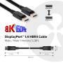 Club 3D Club3D DisplayPort-Kabel 1.4 HBR3 32,4Gb/s   1m 8K60Hz St/St Polybeutel (CAC-2067)