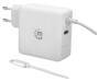 Manhattan Wall/Power Charger (Euro 2-pin) - USB-C and USB-A ports - USB-C Output: 60W / 3A - USB-A Output: 2.4A - USB-C 1m Cable Built In - White - Three Year Warranty - Box - Indoor - AC - 20 V - 3 A - White
