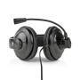Nedis PC-Headset / Über Ohr / Stereo / 1x 3.5 mm / 2x 3.5 mm / Klappbarer Mikrofon / Schwarz