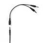 Nedis PC-Headset / Über Ohr / Stereo / 1x 3.5 mm / 2x 3.5 mm / Klappbarer Mikrofon / Schwarz