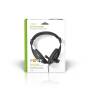Nedis PC-Headset / Über Ohr / Stereo / 1x 3.5 mm / 2x 3.5 mm / Klappbarer Mikrofon / Schwarz