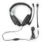 Nedis PC-Headset / Über Ohr / Stereo / 1x 3.5 mm / 2x 3.5 mm / Klappbarer Mikrofon / Schwarz