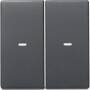 Berker Tast-Abdeckung 2f. anth 80960326