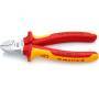 KNIPEX 70 06 160 - Diagonal-cutting pliers - Chromium-vanadium steel - Plastic - Red/Orange - 16 cm - 216 g