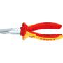 KNIPEX 20 06 160 - Needle-nose pliers - Chromium-vanadium steel - Plastic - Red/Orange - 16 cm - 176 g