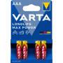 Varta -4703/4B - Single-use battery - AAA - Alkaline - 1.5 V - 4 pc(s) - Gold - Red