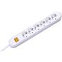 Bachmann Surge protector - 3m - 6 AC outlet(s) - 250 V - 3600 W - White - 3 m - 520 g