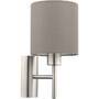 Eglo Leuchten Wandleuchte 1 Wipp. nickel M TAUPE PASTERI