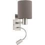 Eglo Leuchten LED-Wandleuchte 2-flm Wippschalter Anthrazit braun