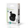 Nedis Vollständig drahtlose Kopfhörer / ANC (Active Noise Cancelling) / Bluetooth® / max. Batteriespielzeit: 30 Std / Berührungssteuerung / Ladegehäuse / Kabelloses Ladegehäuse / Eingebautes Mikro / Stimmkontrolle / Schwarz