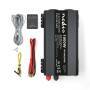 Nedis Power Inverter reine Sinus-Wellen / Eingangsspannung: 24 V DC / Geräteausgangsanschluss: Type F (CEE 7/3) / USB-A / USB-C™ / 230 V AC 50 Hz / 1000 W / Spitzenleistung: 2000 W / Schraubklemme / Reine Sinuswelle / Düse / Schwarz