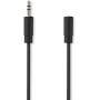 Nedis Stereo-Audiokabel| 3.5 mm Stecker| 3.5 Buchse| Vernickelt| 3.00 m| rund| - Audio/Multimedia