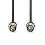 Nedis BNC-Videokabel / BNC-Stecker / BNC-Stecker / Vernickelt / 75 Ohm / 1.00 m / Rund / PVC / Schwarz / Label