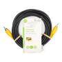 Nedis Composite-Videokabel / RCA / RCA / Vernickelt / 480p / 5.00 m / Rund / PVC / Schwarz / Label