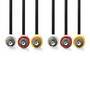 Nedis Composite-Videokabel / 3x Cinch-Stecker / 3x Cinch-Stecker / Vernickelt / 480p / 1.50 m / Rund / PVC / Schwarz / Label
