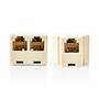Nedis Telekommunikations-Splitter / RJ11 Buchse / 2x RJ11 (4/6) Buchse / ABS / Elfenbein / Box
