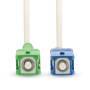 Nedis Glasfaser-Netzwerkkabel / SMF (Single Mode Phase) / SC/APC / SC/UPC / 100 Gbps / 2.00 m / Weiss / Gift Box with Euro Lock