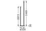 Ledvance STEHLEUCHTE DARK GREY 2XE27 (DECOR STICK FLOOR)