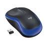 Logitech Wireless Mouse M185 - Ambidextrous - Optical - RF Wireless - 1000 DPI - Black - Blue