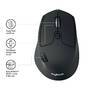 Logitech M720 Triathlon Mouse - Right-hand - Optical - RF Wireless + Bluetooth - 1000 DPI - Black - White