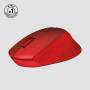 Logitech M330 Silent Plus rot Mäuse PC -kabellos-