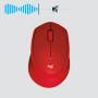 Logitech M330 Silent Plus rot Mäuse PC -kabellos-