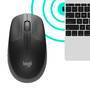 Logitech M190 Full-Size Wireless Mouse - Ambidextrous - Optical - RF Wireless - 1000 DPI - Charcoal