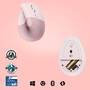 Logitech Lift Rosa Ergonomische vertikale Maus Mäuse PC -kabellos-