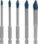 Bosch EXPERT HEX-9 HardCeramic Bohrer, 5tlg Set 4/5/6/8/10 Fliesen- + Keramikbohrer