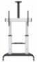 Manhattan TV & Monitor Mount - Trolley Stand - 1 screen - Screen Sizes: 60-100" - Silver/Black - VESA 200x200 to 800x600mm - Max 100kg - Height adjustable 1200 to 1685mm - Camera and AV shelves - Aluminium - LFD - Lifetime Warranty - 100 kg - 152.4 cm (60