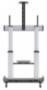 Manhattan TV & Monitor Mount - Trolley Stand - 1 screen - Screen Sizes: 60-100" - Silver/Black - VESA 200x200 to 800x600mm - Max 100kg - Height adjustable 1200 to 1685mm - Camera and AV shelves - Aluminium - LFD - Lifetime Warranty - 100 kg - 152.4 cm (60
