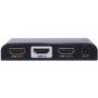 TECHLY HDMI2.0 Splitter 4K UHD 3D 2-Port schwarz  Ermoeglicht das gleiche Bild auf zwei Monitoren gl