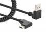 MANHATTAN Spiralkabel USB-A auf USB-C Ladekabel 1m schwarz (356220)