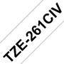 Schriftbandkassette Brother TZe-261CIV 36mmx8m weiß/schwarz (TZE261CIV)