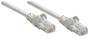INTELLINET Netzwerkkabel Cat5e U/UTP 1,0m Grau RJ-45 Stecker / RJ-45 Stecker Snagless Vergoldete Kon