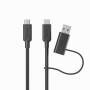 Alogic USB C Kabel Typ C -C USB +A Adapter M/M     1,2m,  sw (ELCCA3212-BK)