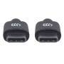 MANHATTAN USB C Anschlusskabel USB2.0 C-Stecker/C-Stecker 1m (353342)