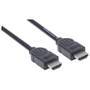 Manhattan HDMI Cable with Ethernet - 4K@30Hz (High Speed) - 5m - Male to Male - Black - Equivalent to Startech HDMIMM15HS (except 40cm longer) - Ultra HD 4k x 2k - Fully Shielded - Gold Plated Contacts - Lifetime Warranty - Polybag - 5 m - HDMI Type A (St