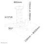 Neomounts BDH Höhe 8-15cm   silber  Max.15KG (BEAMER-C80)